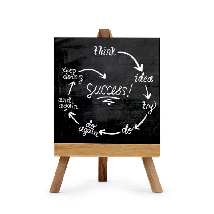 Table Decorative Showpiece (Combo of 3)| Always Believe in Yourself, Success & Build an Empire | Wooden Easel Stand with Motivational Quote for Office/Desk Decor/Home Decoration