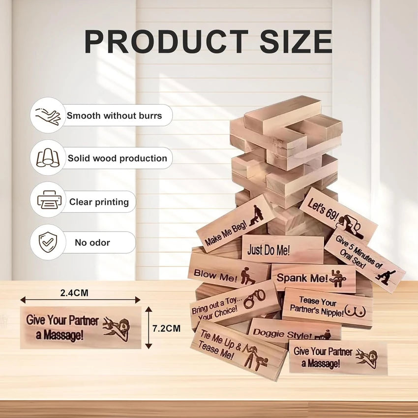 Naughty Jenga – Fun & Romantic Couples Game