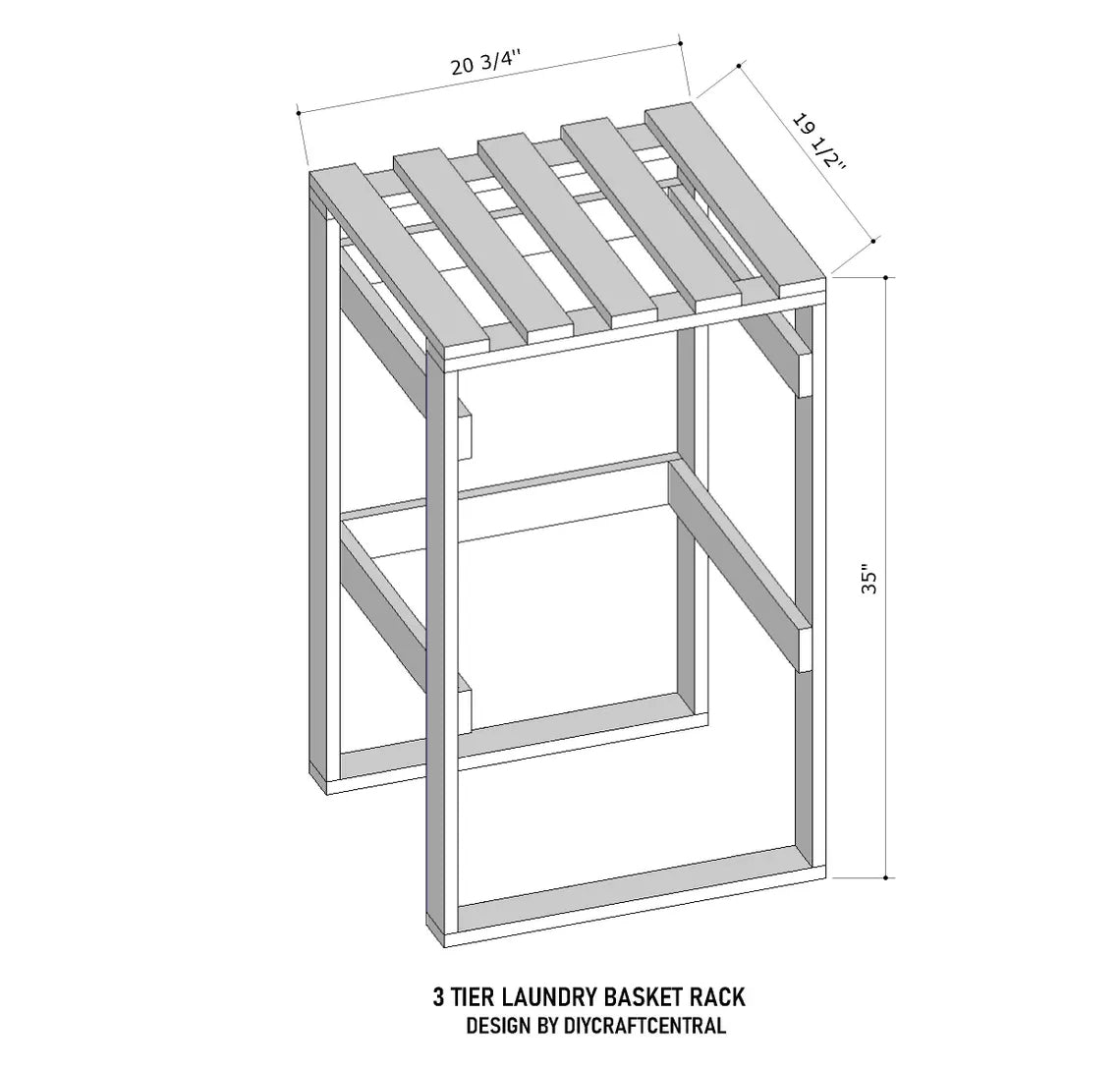 2 Tier Laundry Basket Holder
