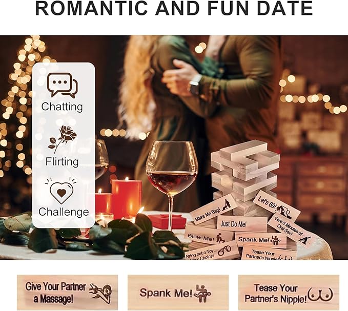 Naughty Jenga – Fun & Romantic Couples Game