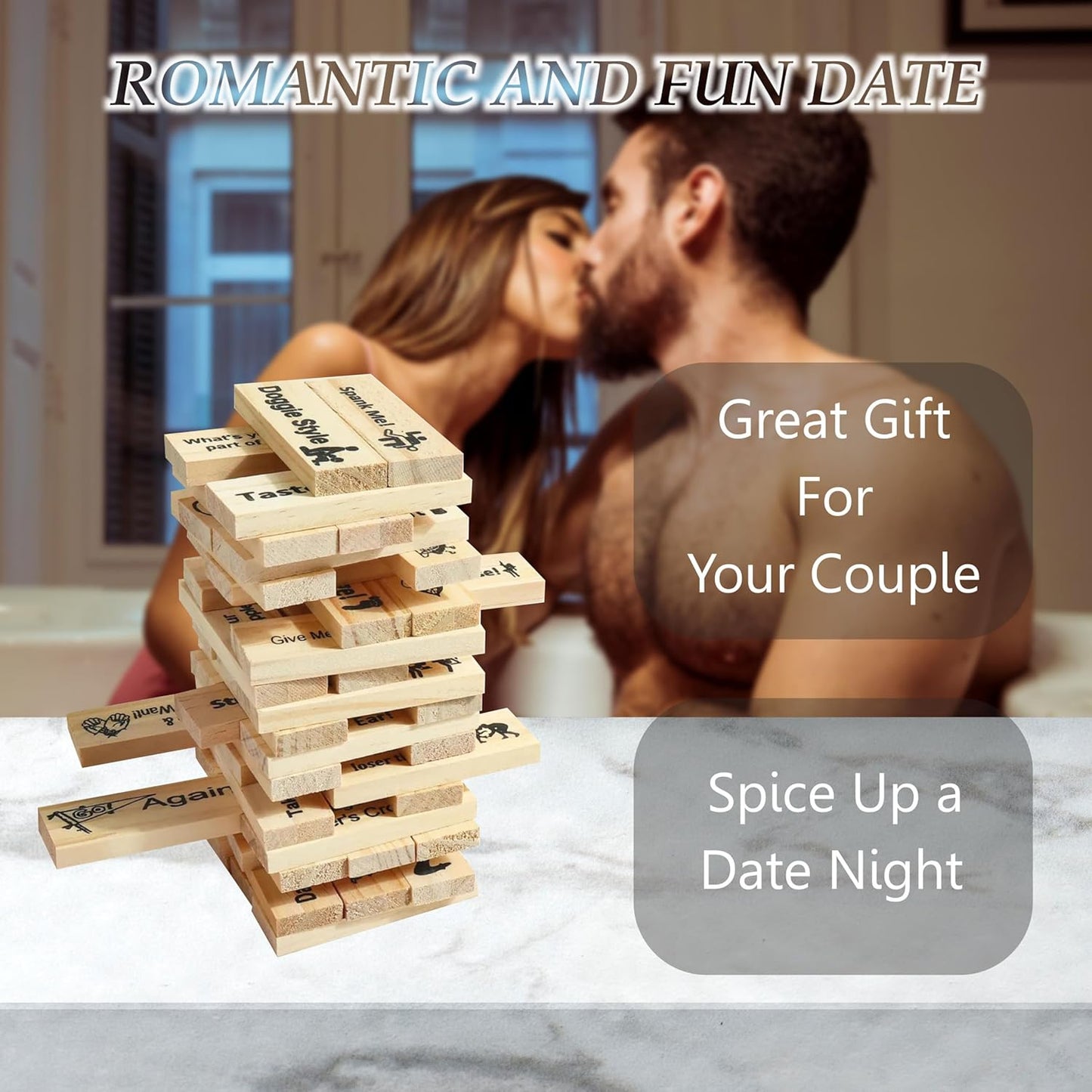 Naughty Jenga – Fun & Romantic Couples Game