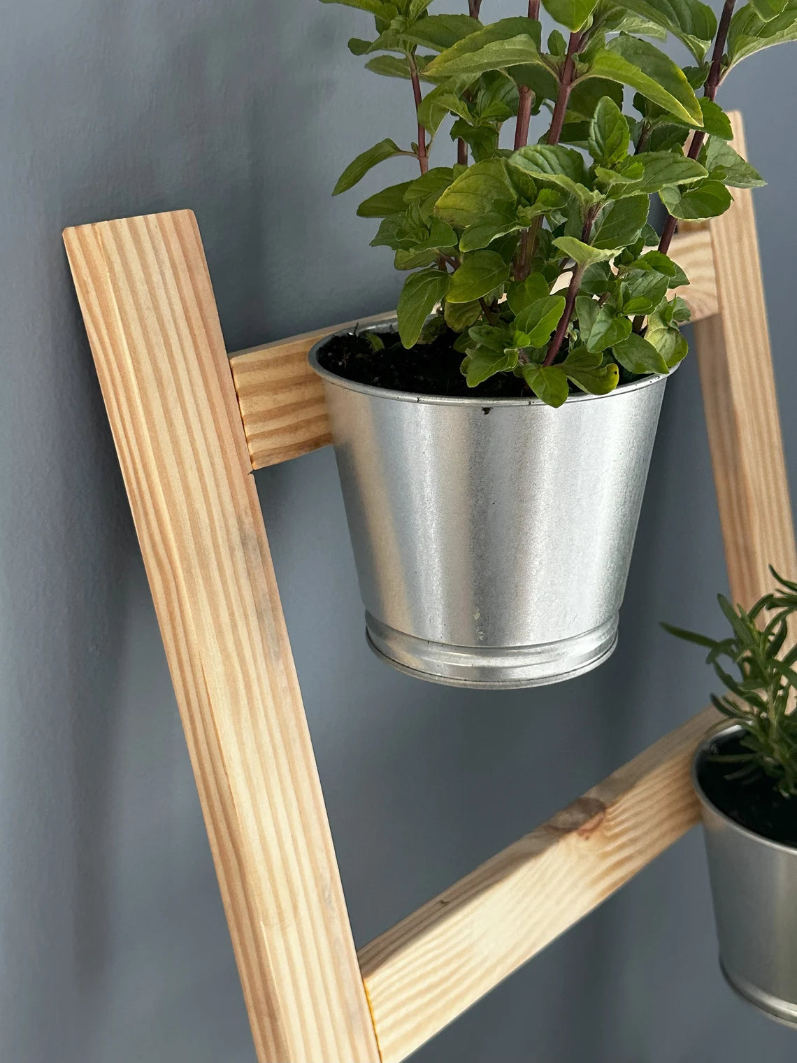 Wooden Ladder Plant Stand For Indoor or Outdoor | Balcony or Patio ( Pots Not included)