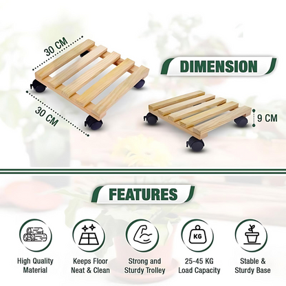 Heavy Duty Rolling Plant Stand with Locking Wheels