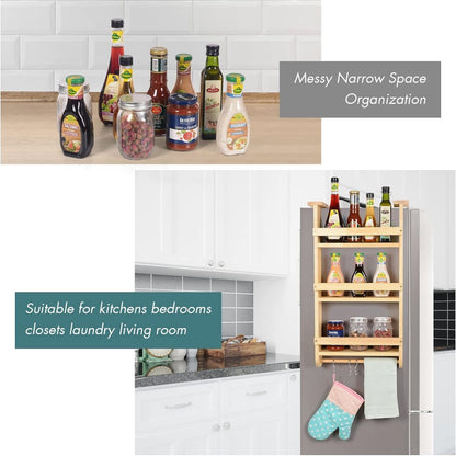 Fridge Side Shelf Rack Organizer | Refrigerator Side Shelf