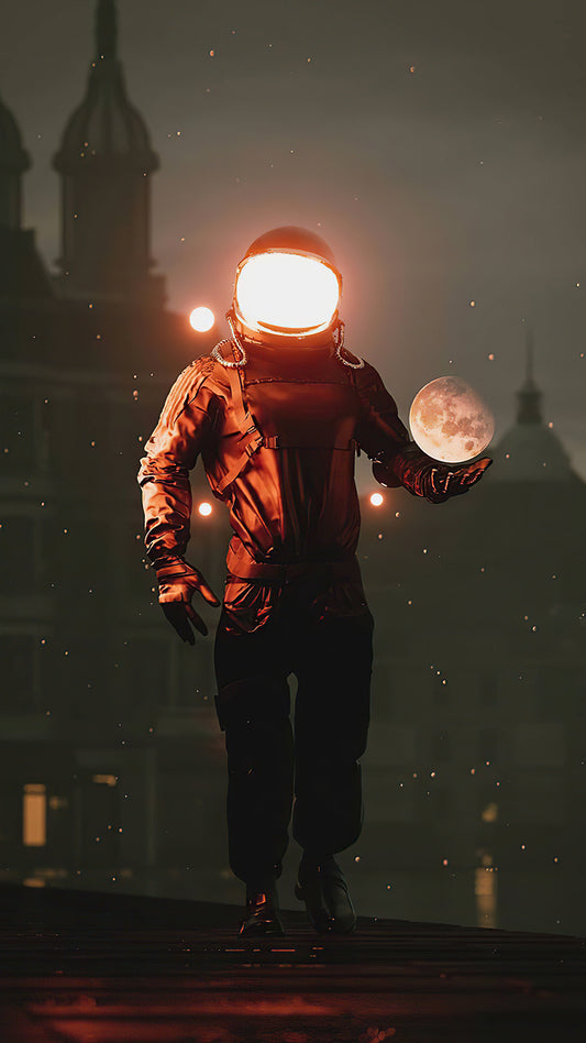 Astronaut With Moon